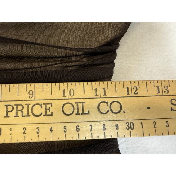 Connected Apparel Ruched Knee Length Mesh‎ Overlay Dress Goth Y2K 6P - Picture 13 of 15